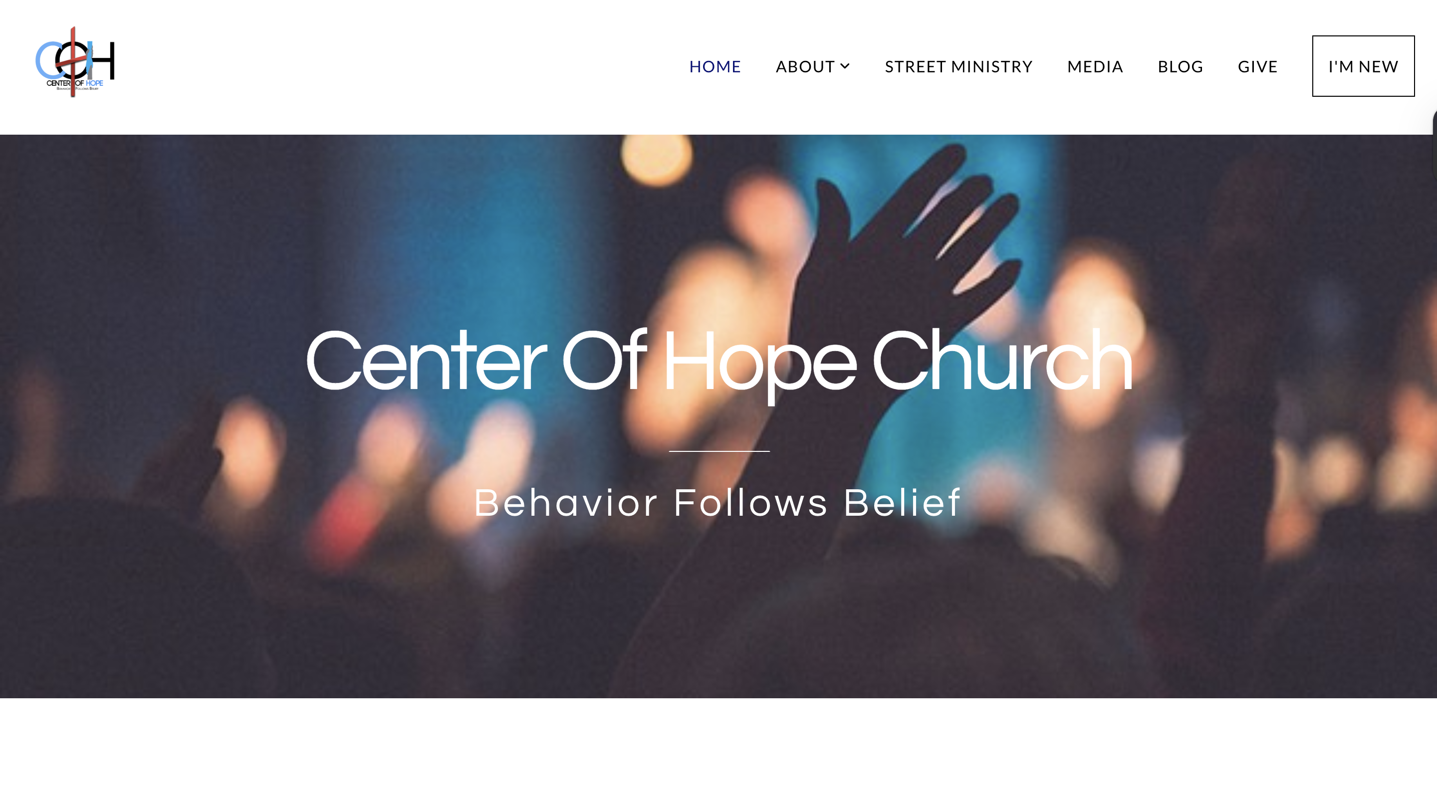 Center Of Hope Church Website